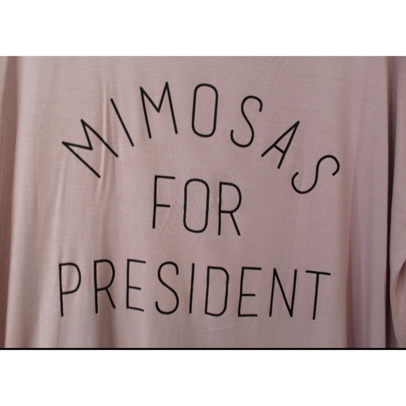 Mimosas For President Graphic Tshirt Blush - Picture 2 of 3